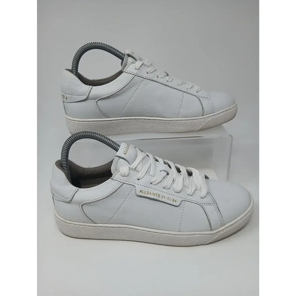 Allsaints Shana Low Top Sneakers 01-11-94 Men Size 8 Luxury Shoes Sheer WF081V